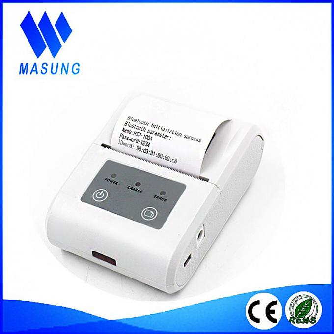 Bluetooth Mini 58mm Handheld Mobile Thermal Printer Full Power 90mm / S