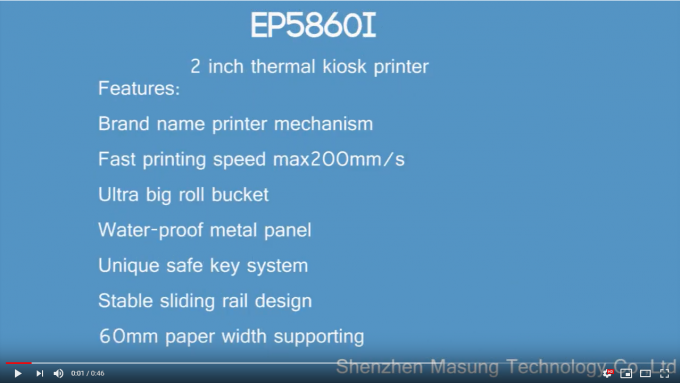 58/60mm Receipt Printing Machine , POS Compact Panel Thermal Printer For Dispenser